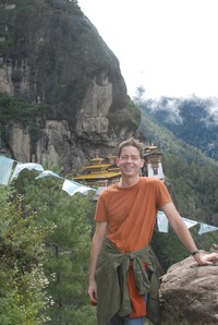 Rob Hiking to Taktsang, Bhutan